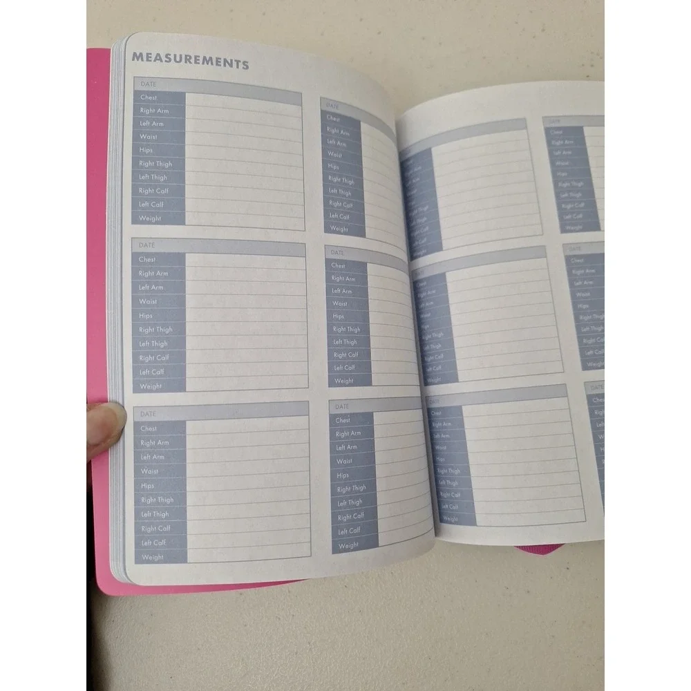 Guided FITNESS JOURNAL Softback Weekly Planner Undated Log Book Gym Food NEW